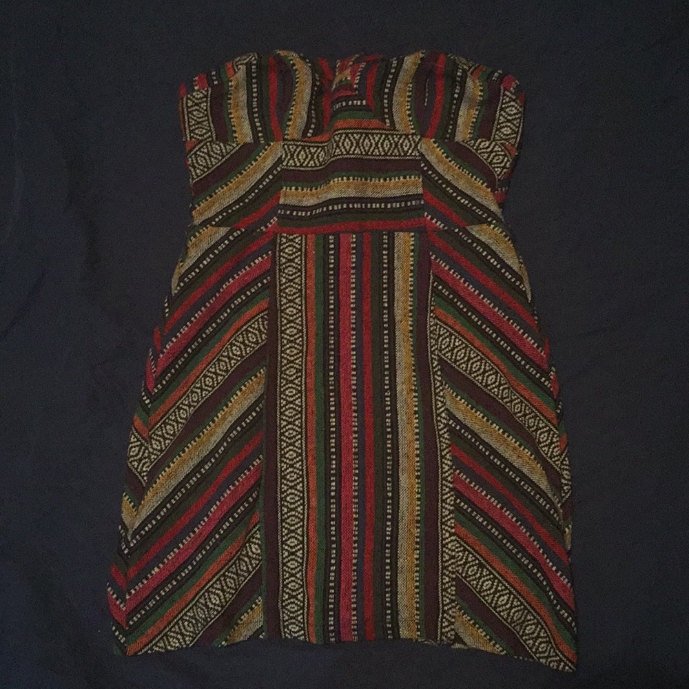 Boho strapless dress